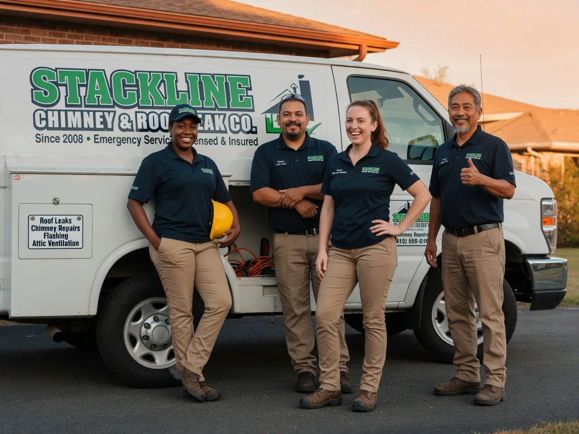 Chimney flashing repair company in James City, PA